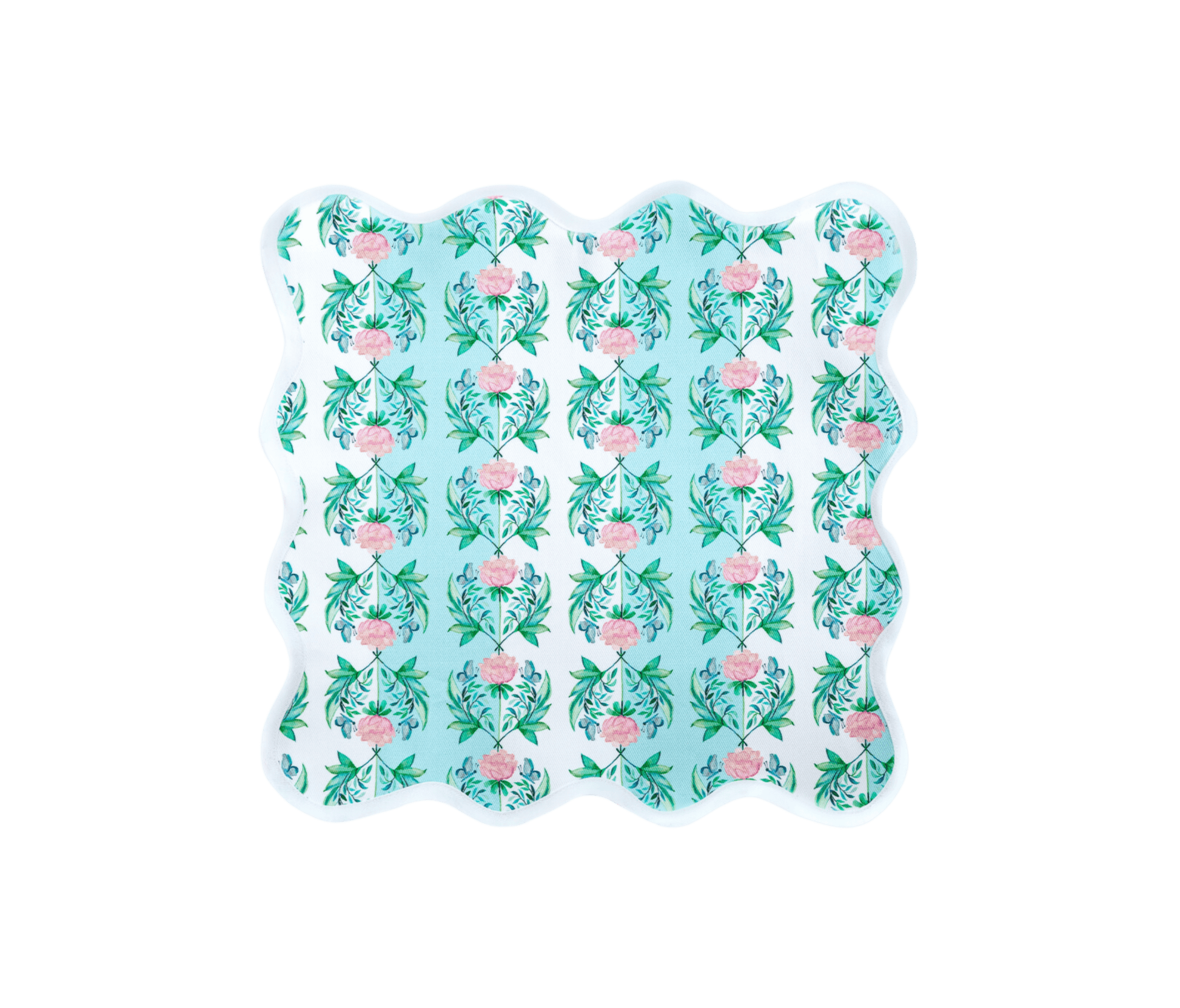 Linen Scalloped Placemat in Garden Rose - Set of 4 - Hosted by Kelly Gaudreau