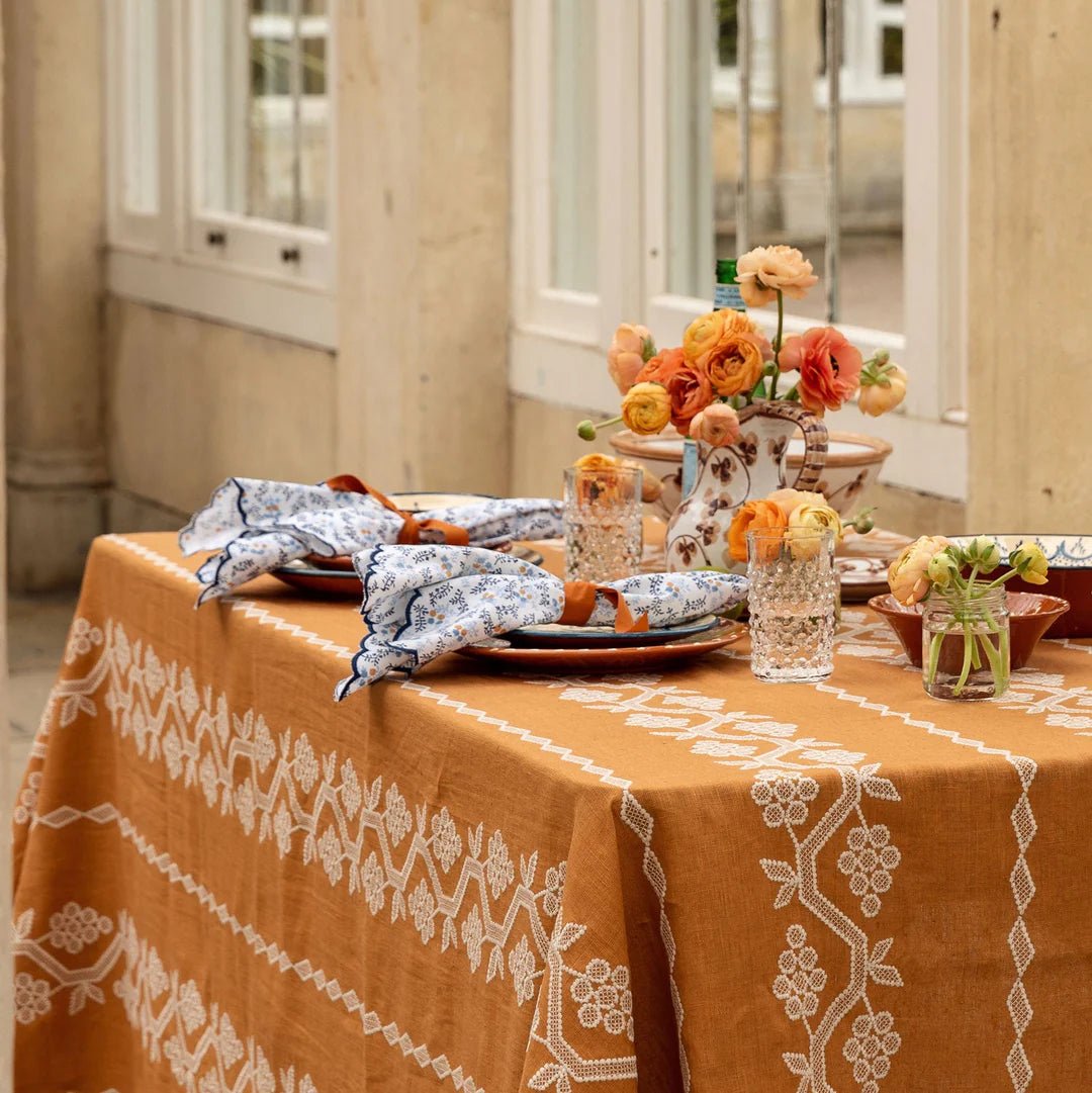 Little Flower Napkins in Blue Set of 4 - Hosted by Kelly Gaudreau