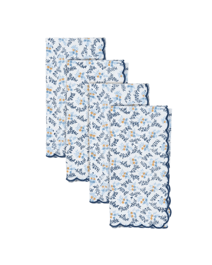 Little Flower Napkins in Blue Set of 4 - Hosted by Kelly Gaudreau