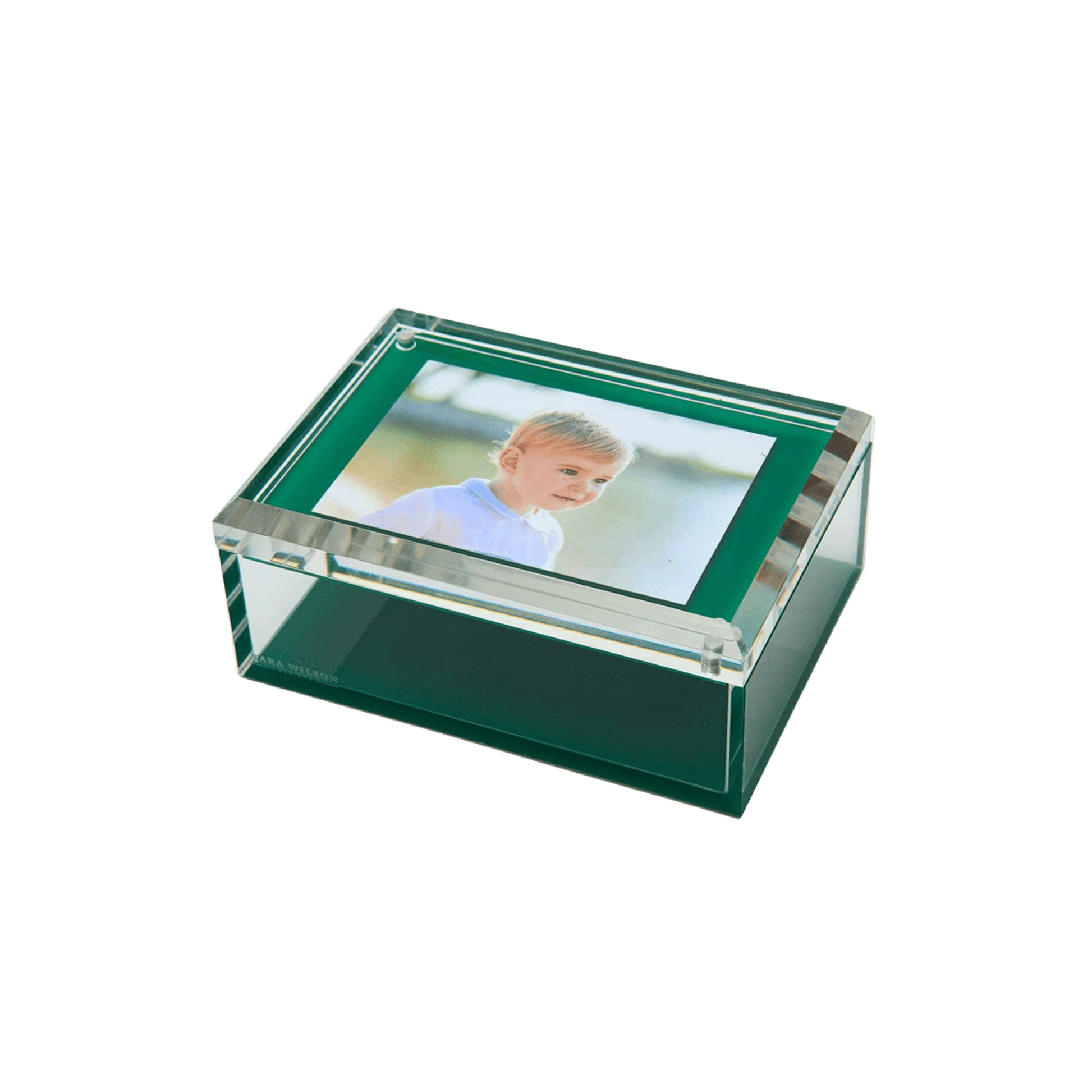 Lucite Photo Box in Green - Hosted by Kelly Gaudreau