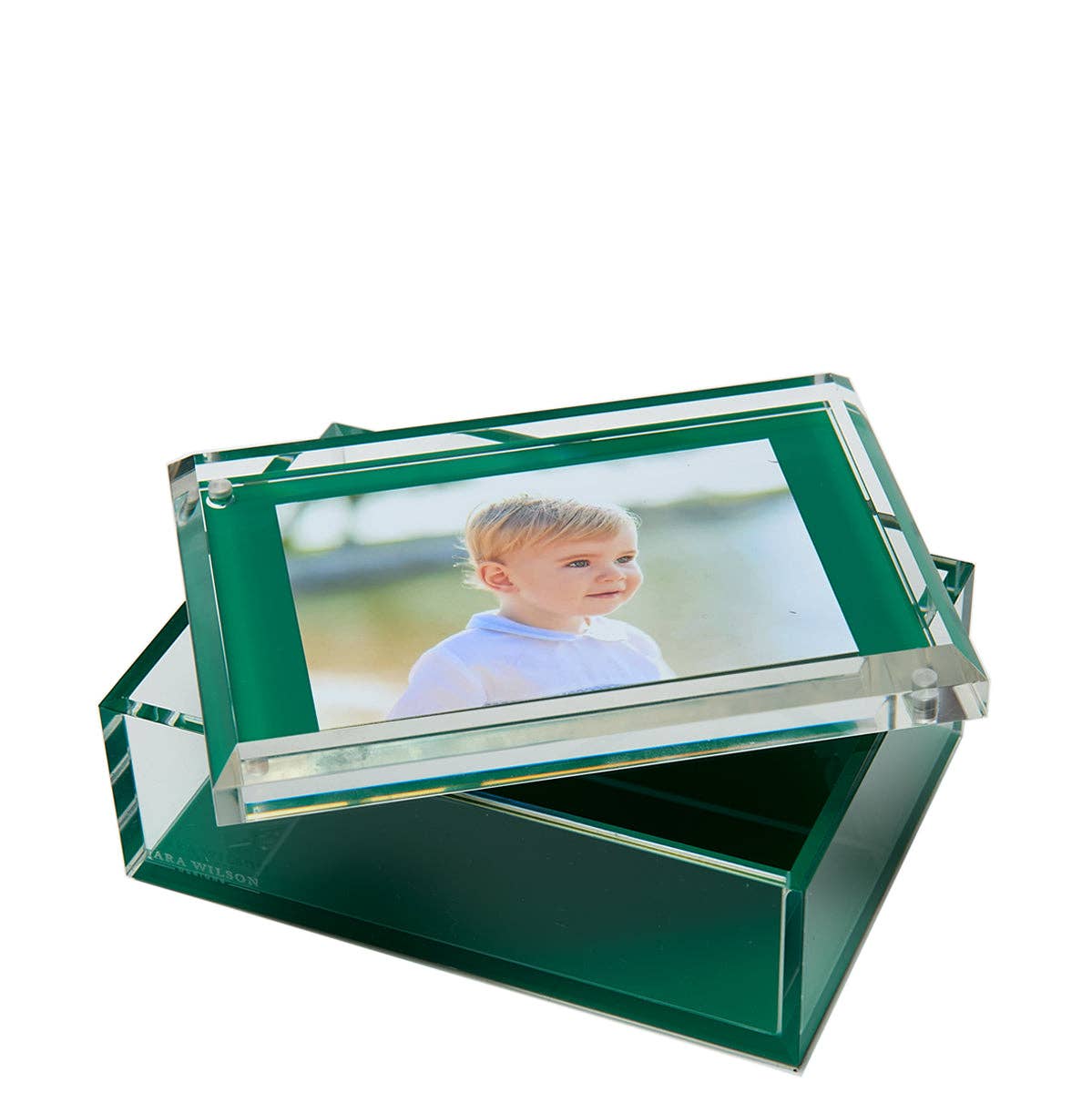 Lucite Photo Box in Green - Hosted by Kelly Gaudreau