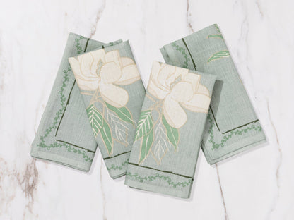 Magnolia Napkin - Herb Set of 4 - Hosted by Kelly Gaudreau