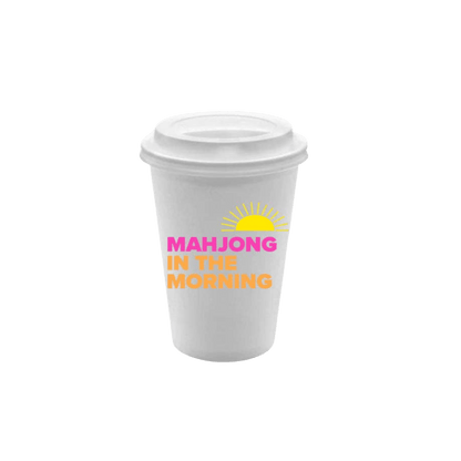 "Mahjong in the Morning" Paper Coffee Cups - Hosted by Kelly Gaudreau