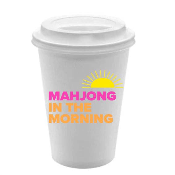 "Mahjong in the Morning" Paper Coffee Cups - Hosted by Kelly Gaudreau