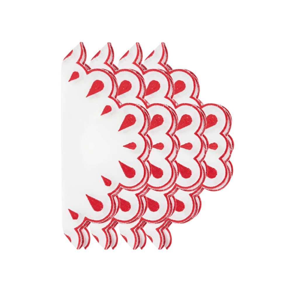 Margaret Red Linen Napkin Set of 4 - Hosted by Kelly Gaudreau