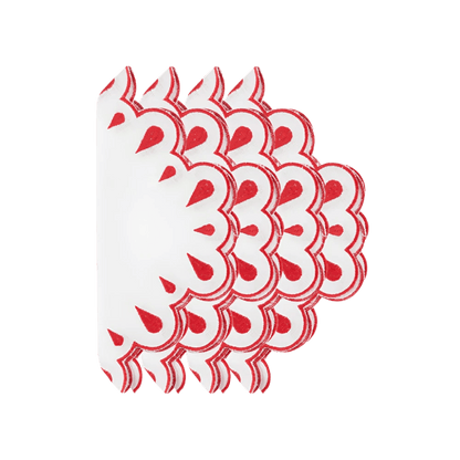 Margaret Red Linen Napkin Set of 4 - Hosted by Kelly Gaudreau