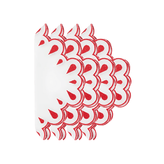 Margaret Red Linen Napkin Set of 4 - Hosted by Kelly Gaudreau