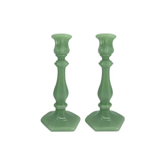Meloshka green candle holder Set of 2 - Hosted by Kelly Gaudreau