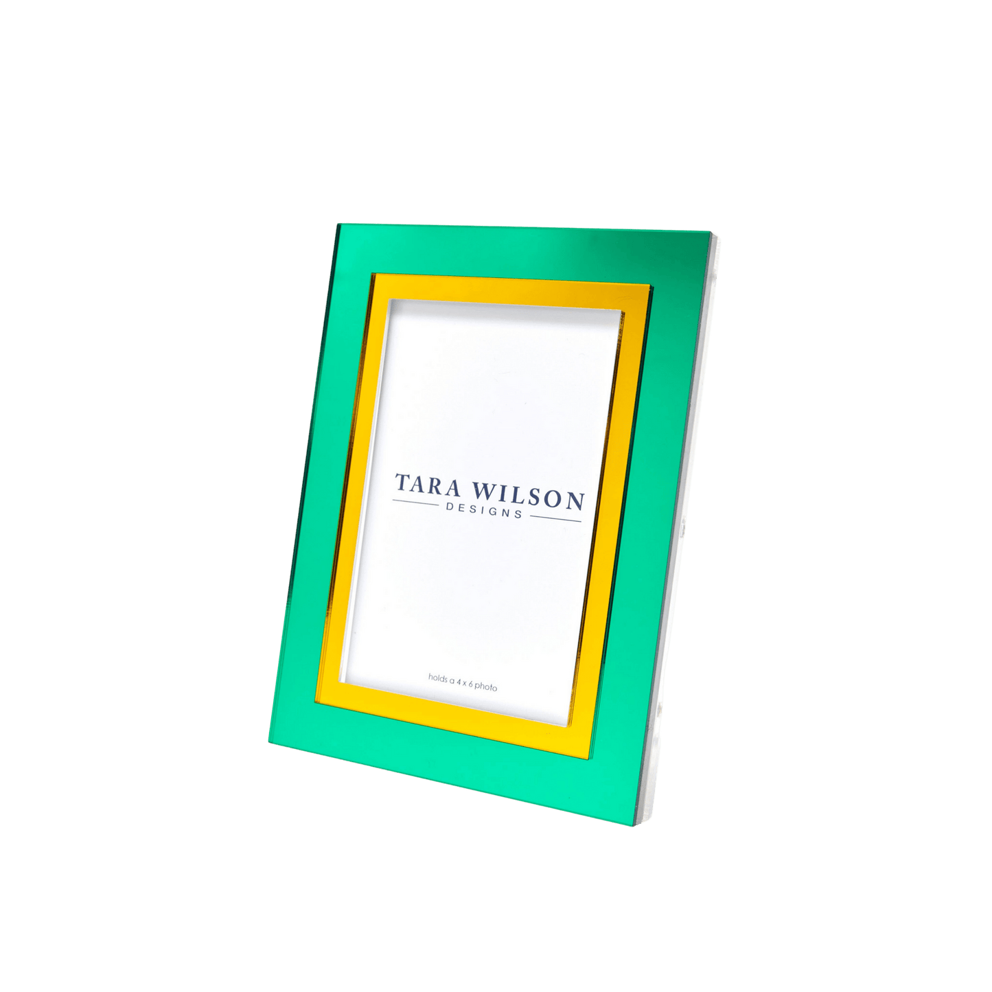 Mirrored Lucite Frame in Yellow and Green - Hosted by Kelly Gaudreau
