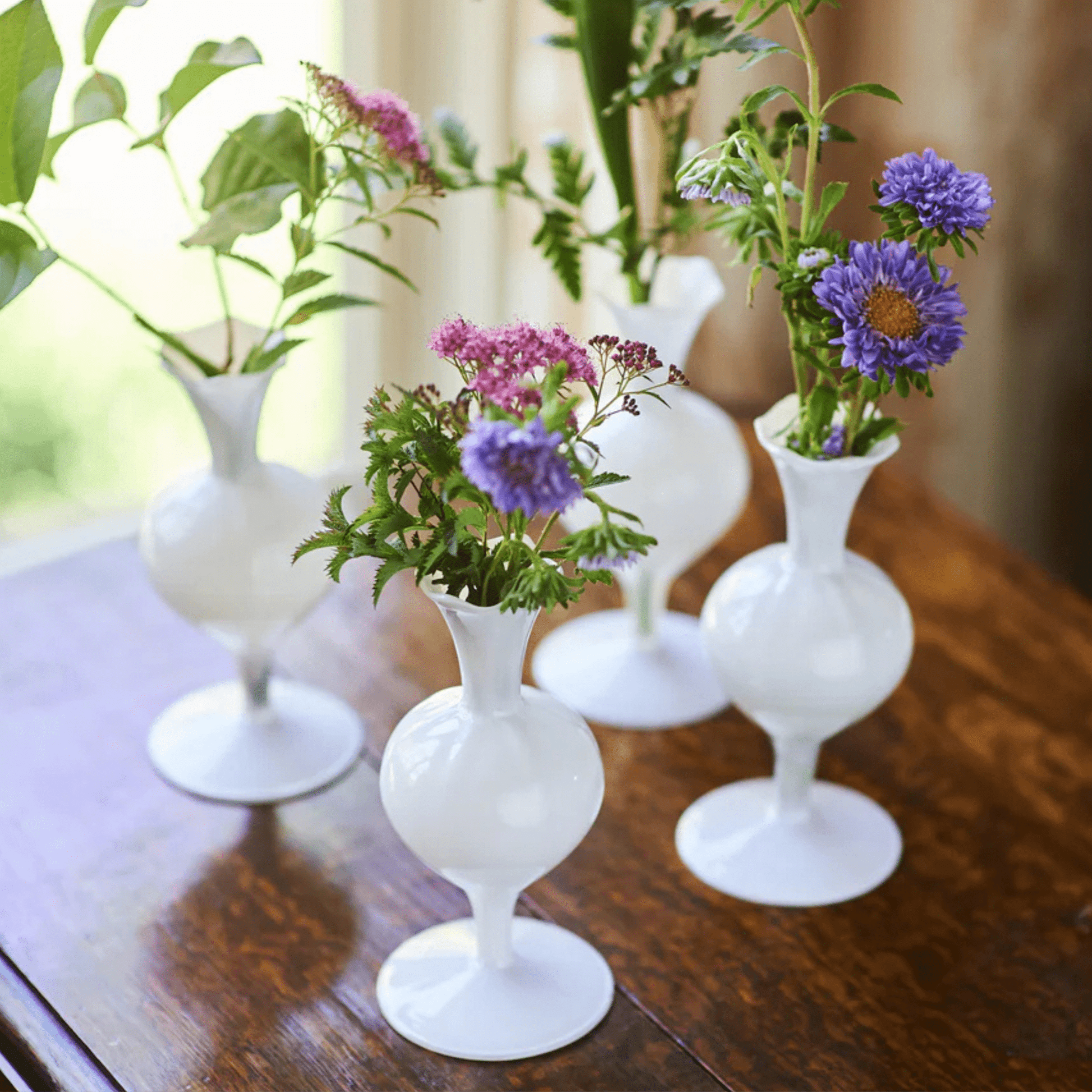 Miss Lizzie Bud Vase in White - Hosted by Kelly Gaudreau