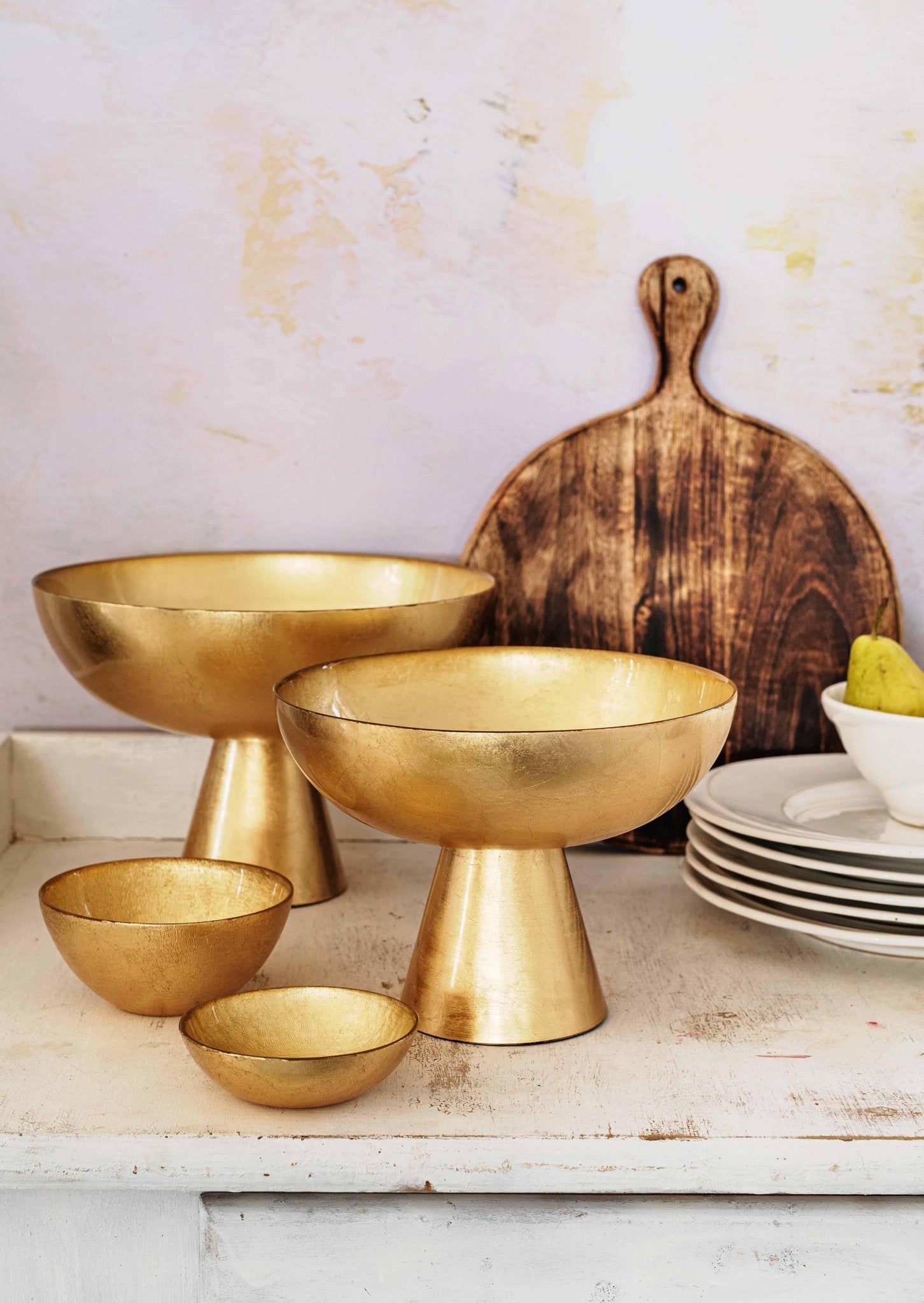 Moon Glass Small Pedestal Bowl - Hosted by Kelly Gaudreau