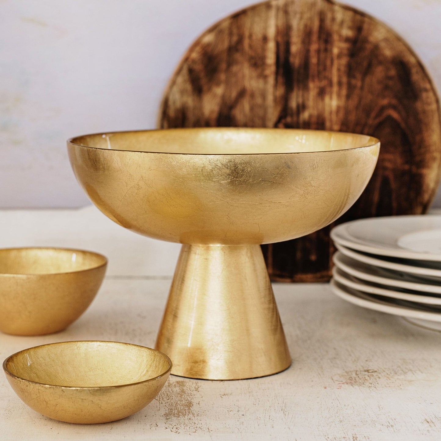 Moon Glass Small Pedestal Bowl - Hosted by Kelly Gaudreau