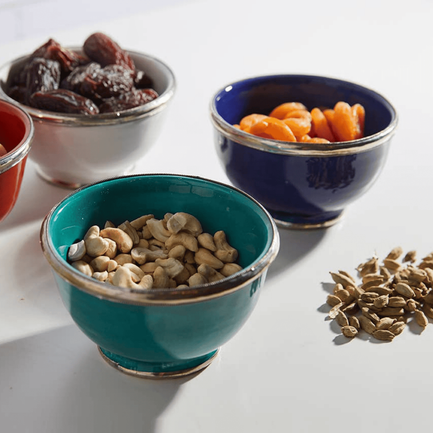 Moroccan Glazed Bowl with Berber Silver Trim - Hosted by Kelly Gaudreau