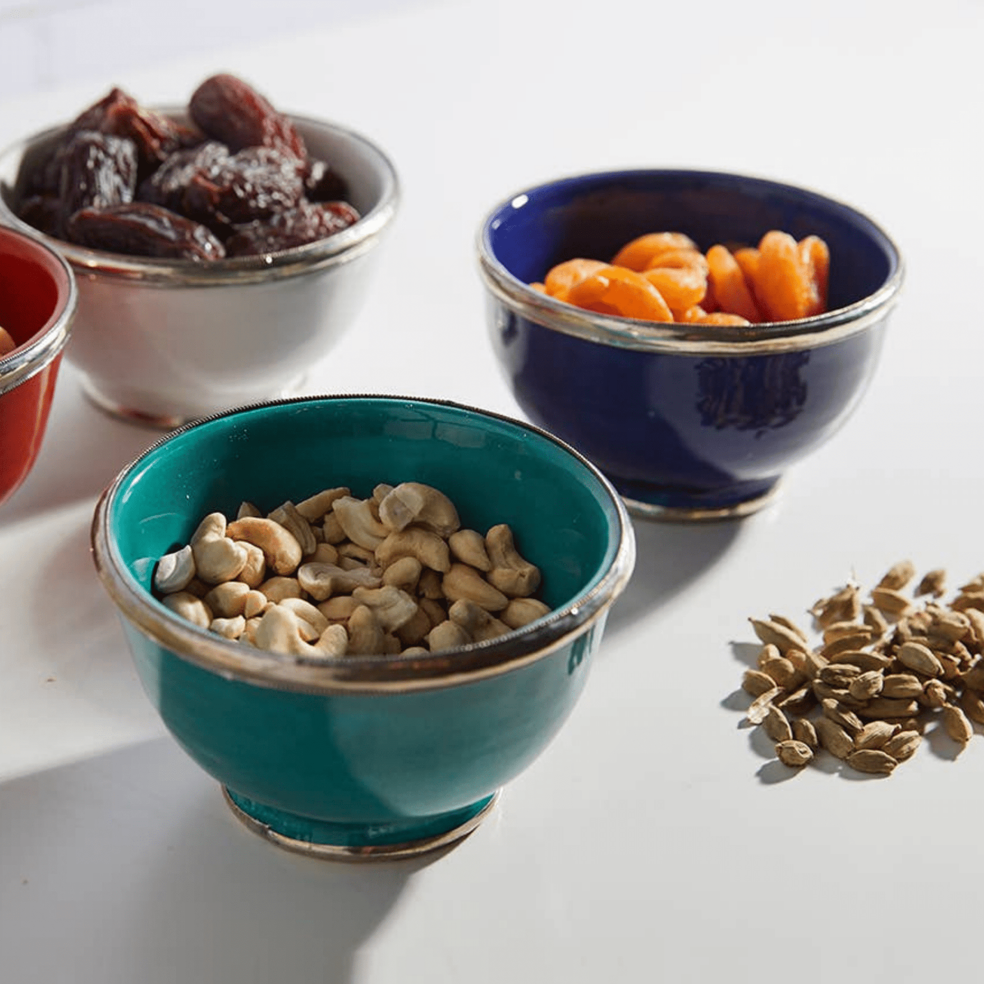 Moroccan Glazed Bowl with Berber Silver Trim - Hosted by Kelly Gaudreau