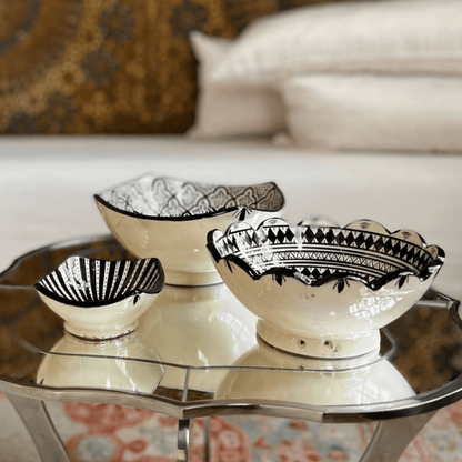 Moroccan Safi Ceramic Nesting Bowls - Set of 3 - Hosted by Kelly Gaudreau