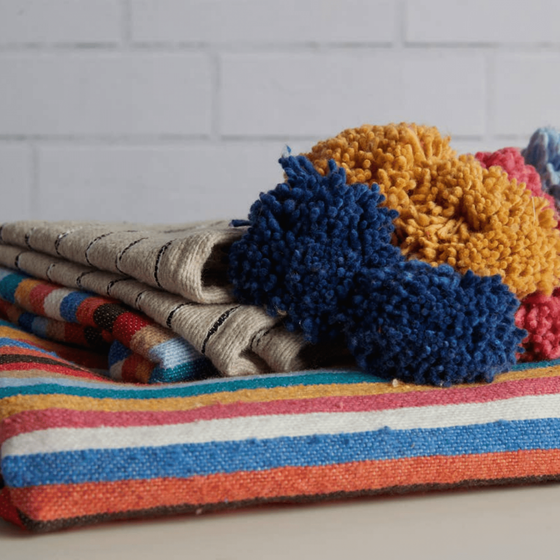 Moroccan Tassel Blanket - Multicolor - Hosted by Kelly Gaudreau