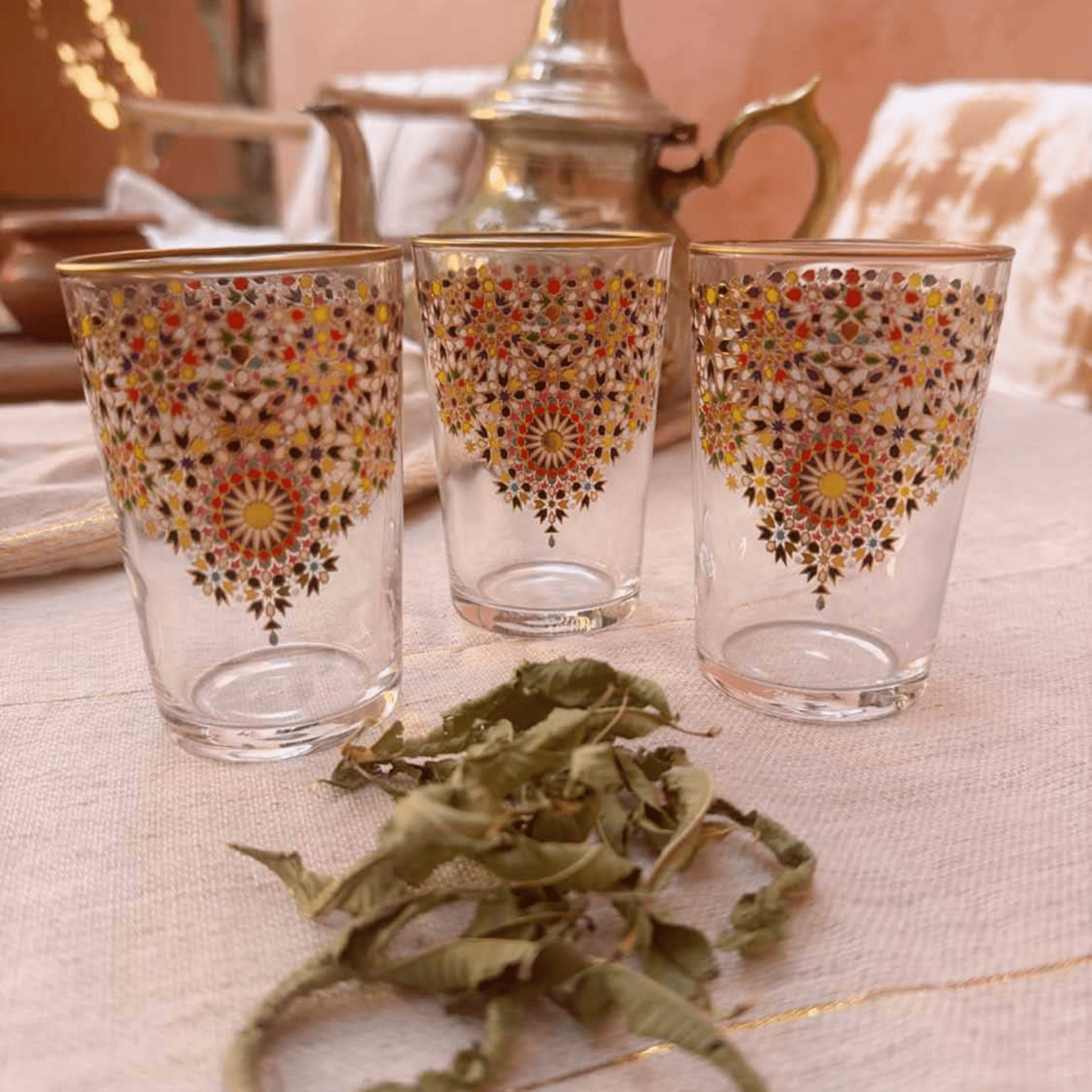 Mosaic Tea Glasses - Set of 6 - Hosted by Kelly Gaudreau