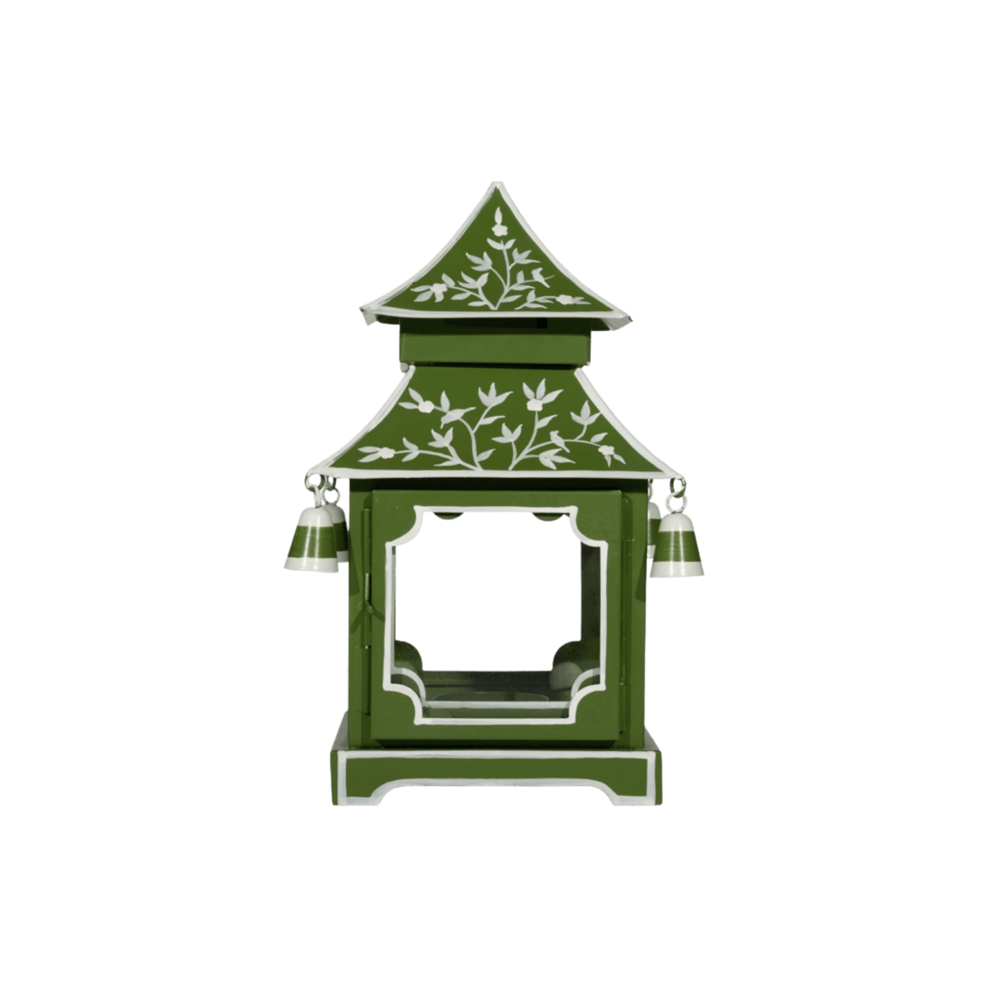 Moss Green & White Vine Pagoda Lantern - Hosted by Kelly Gaudreau