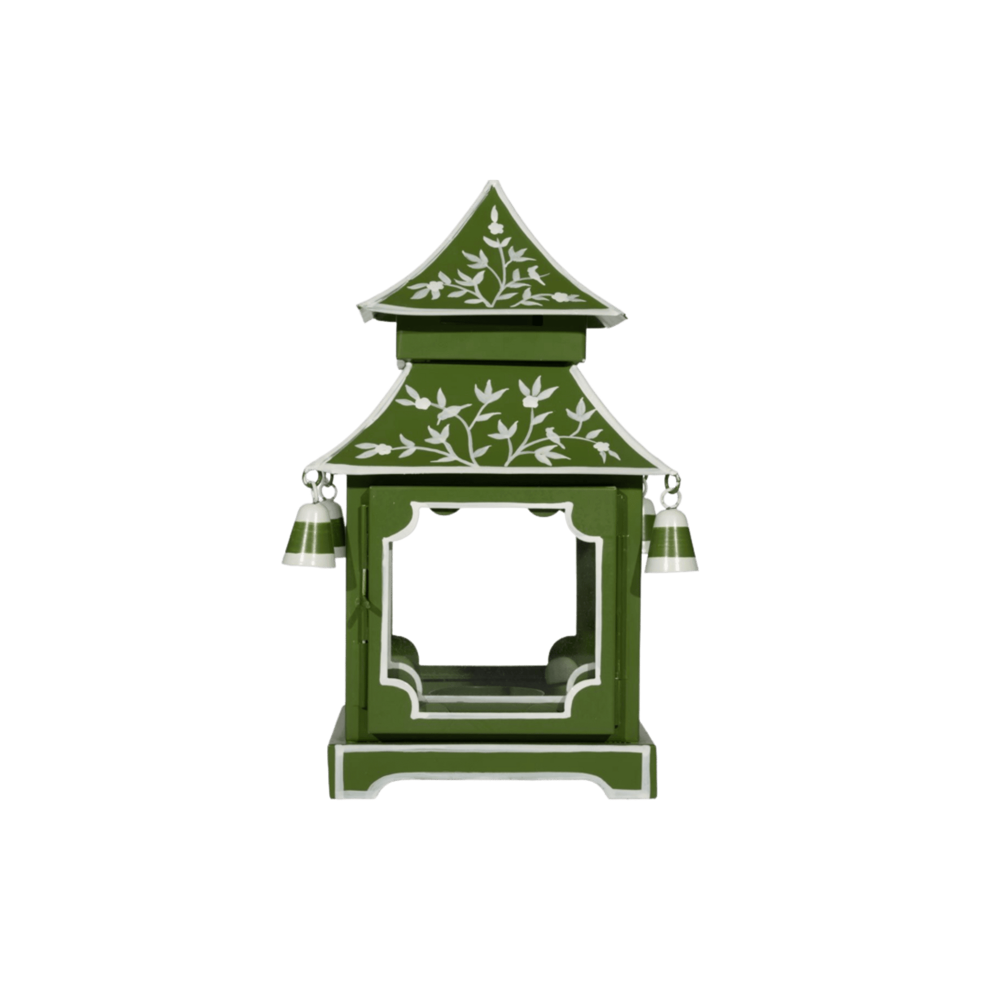 Moss Green & White Vine Pagoda Lantern - Hosted by Kelly Gaudreau