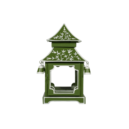Moss Green & White Vine Pagoda Lantern - Hosted by Kelly Gaudreau