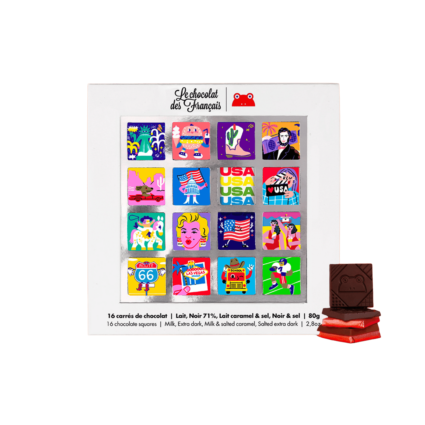 Multi USA 16 Squares Chocolate Giftset - Hosted by Kelly Gaudreau