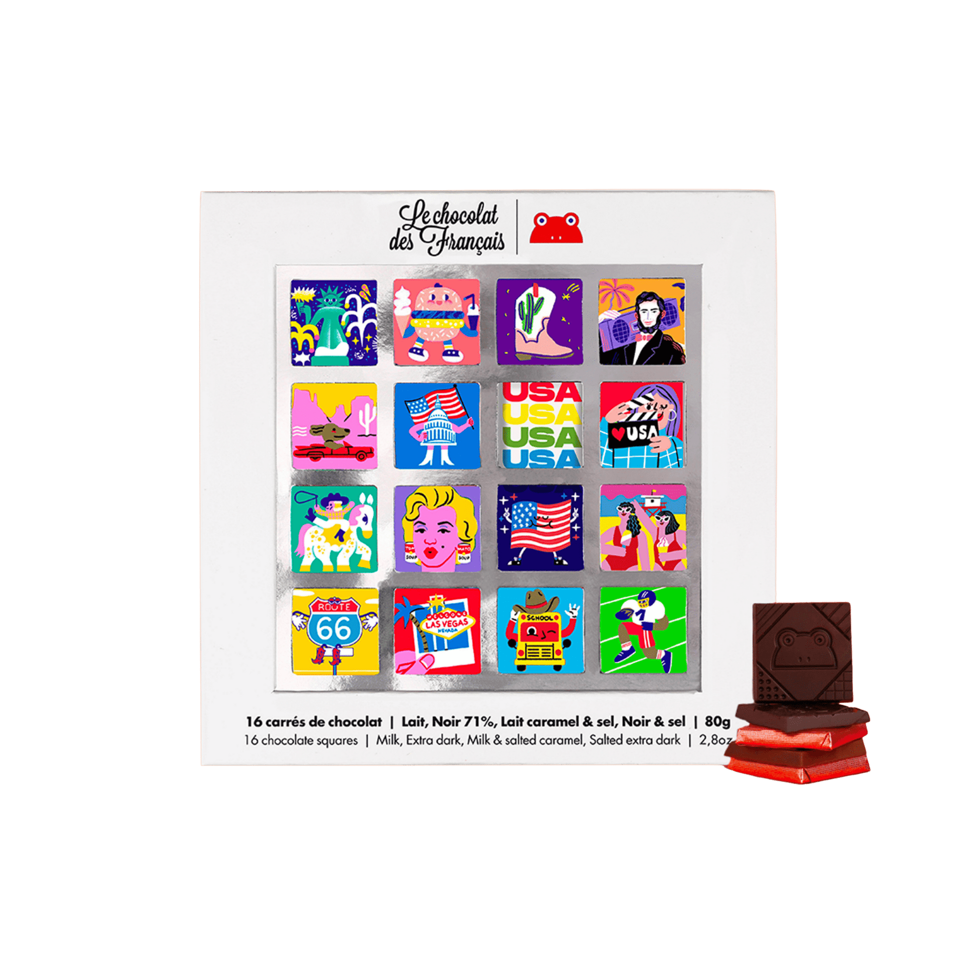 Multi USA 16 Squares Chocolate Giftset - Hosted by Kelly Gaudreau