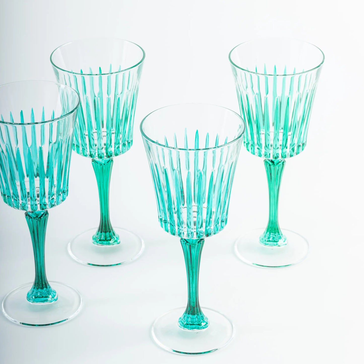 Murano Stemware in Teal - Set of 4 - Hosted by Kelly Gaudreau