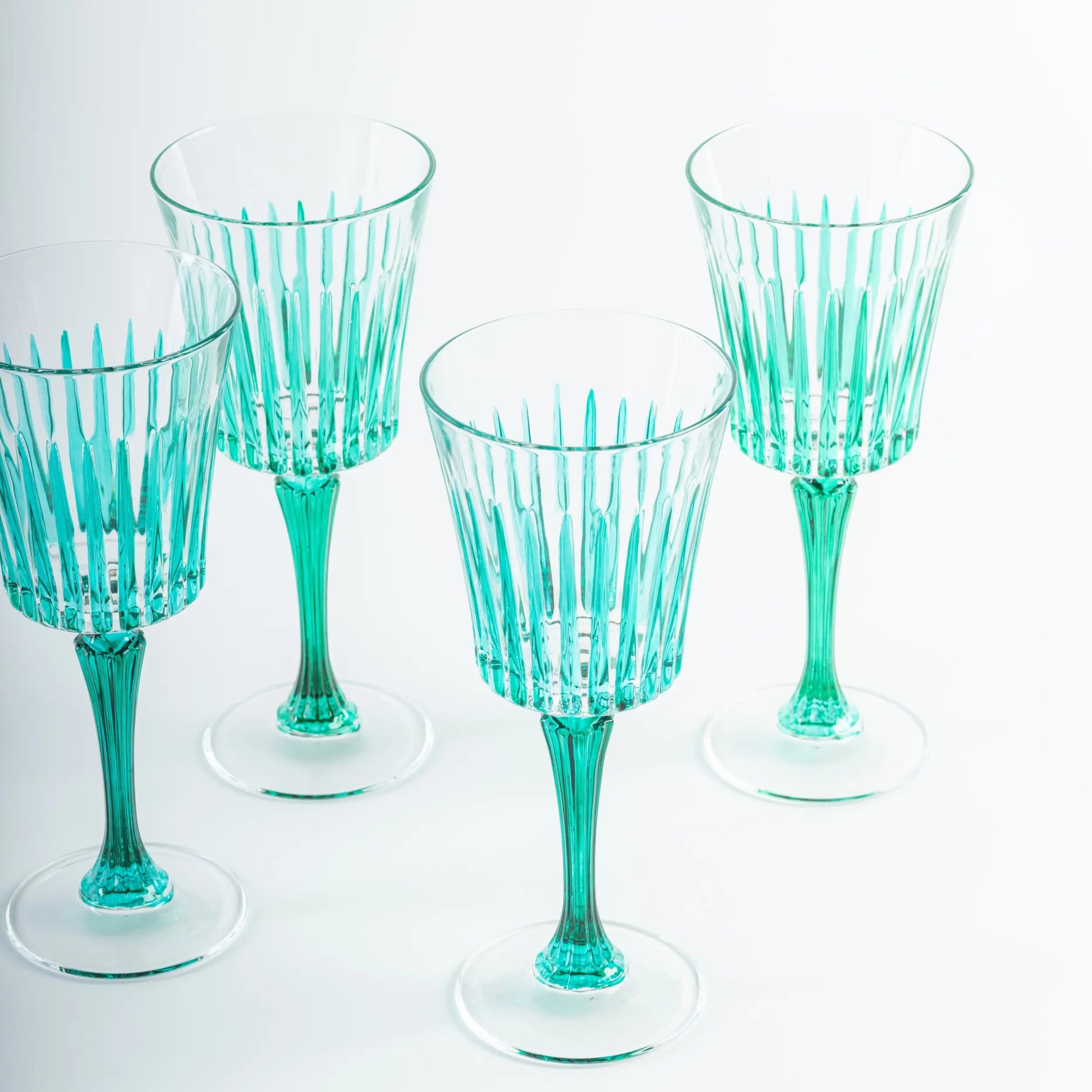 Murano Stemware in Teal - Set of 4 - Hosted by Kelly Gaudreau