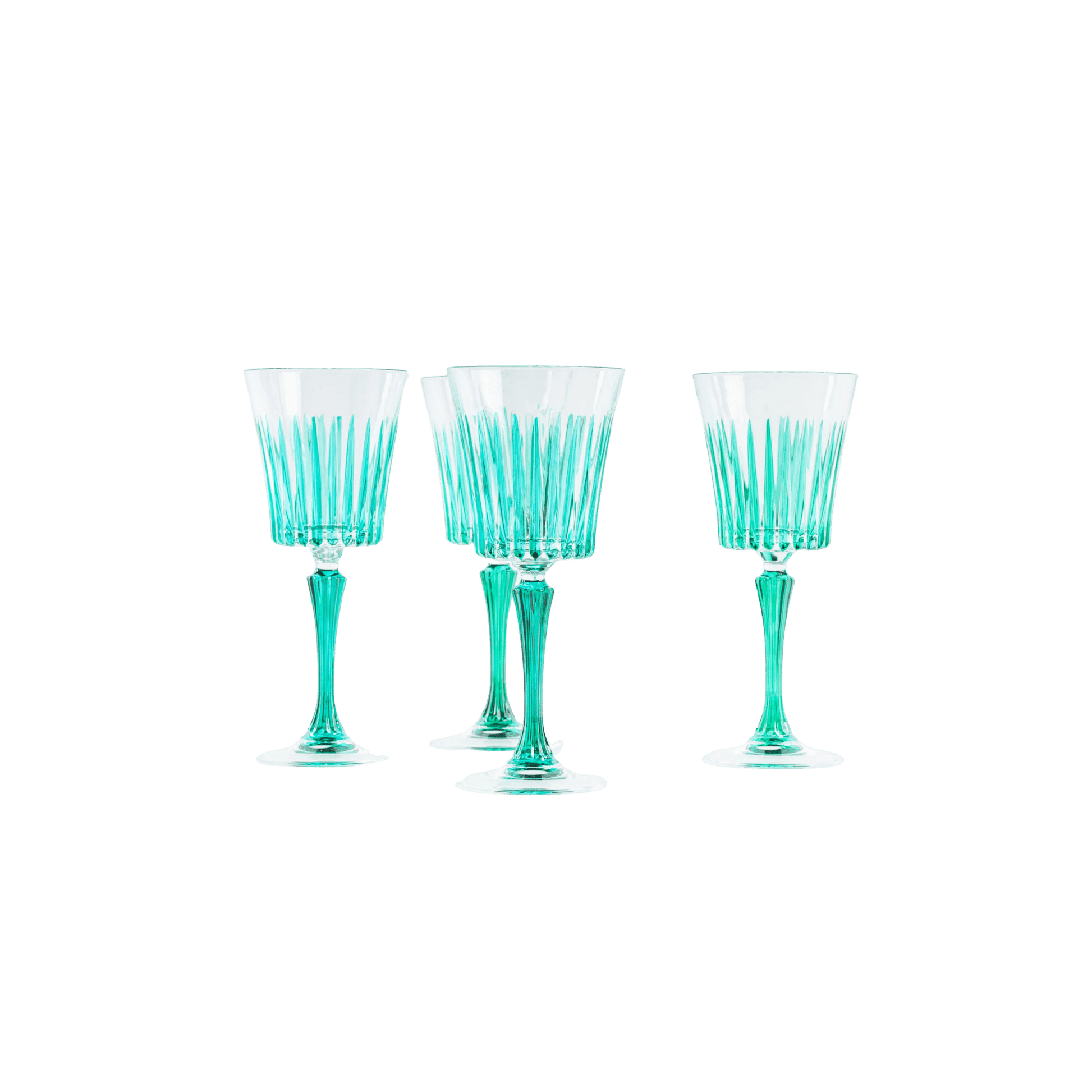 Murano Stemware in Teal - Set of 4 - Hosted by Kelly Gaudreau