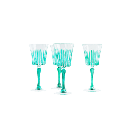 Murano Stemware in Teal - Set of 4 - Hosted by Kelly Gaudreau
