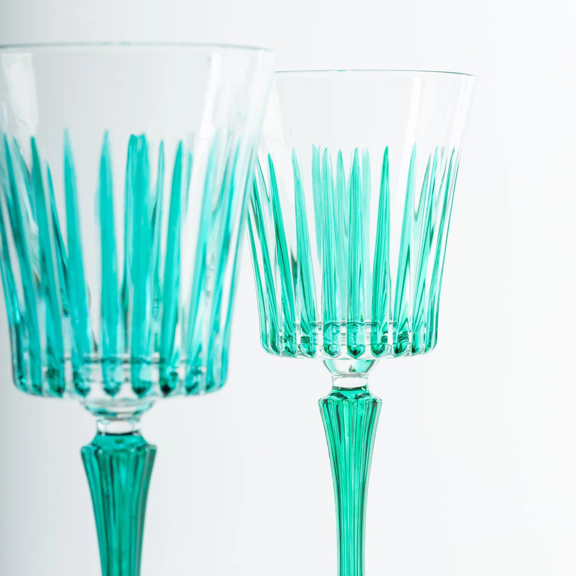 Murano Stemware in Teal - Set of 4 - Hosted by Kelly Gaudreau