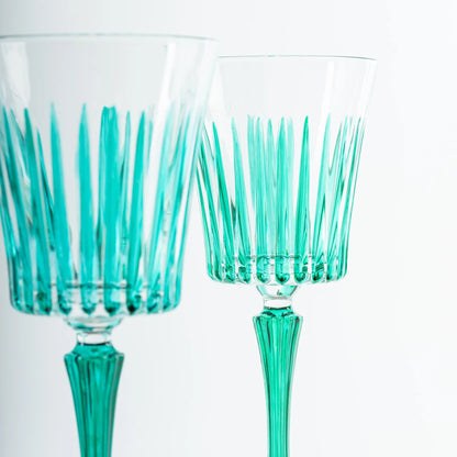 Murano Stemware in Teal - Set of 4 - Hosted by Kelly Gaudreau