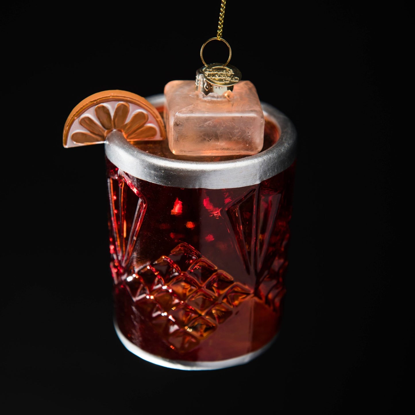Negroni Cocktail Holiday Ornament Christmas Decor - Hosted by Kelly Gaudreau