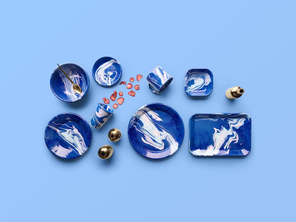 New Marble Small Flat Plate Cobalt - Hosted by Kelly Gaudreau