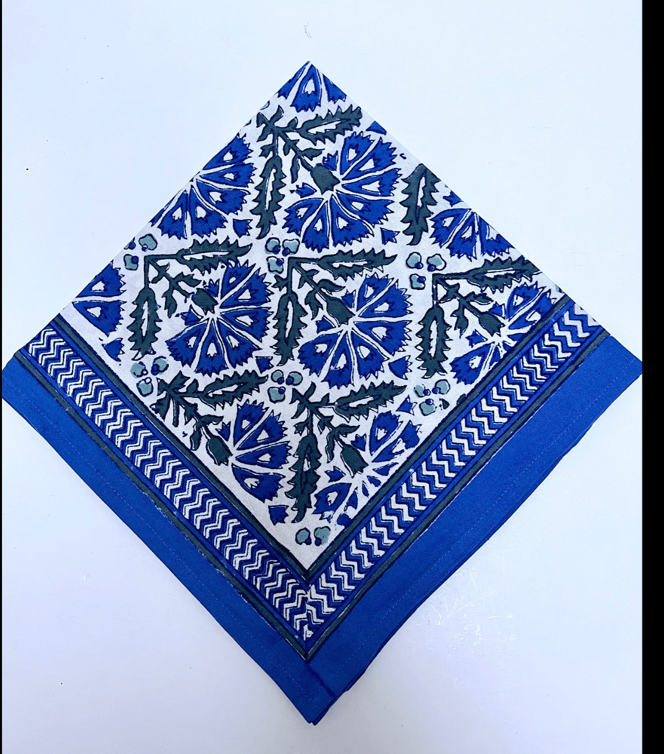 NH Napkin, 20 x 20, Blue, White, Drk Grey - Hosted by Kelly Gaudreau