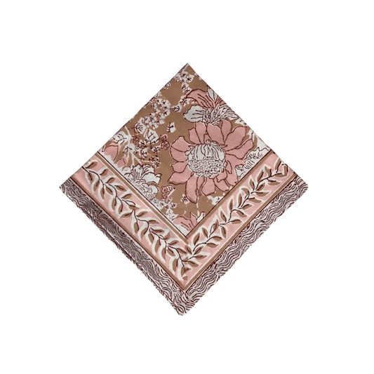 NH Napkin, 20 x 20, Pink, Tan, White - Hosted by Kelly Gaudreau