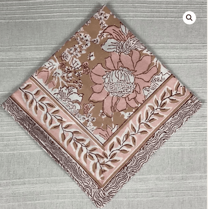 NH Napkin, 20 x 20, Pink, Tan, White - Hosted by Kelly Gaudreau