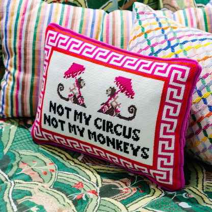 Not My Circus Needlepoint Pillow - Hosted by Kelly Gaudreau