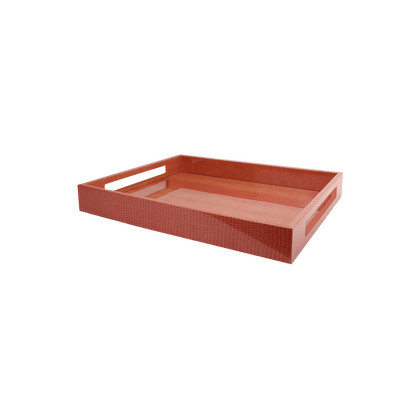 Orange Croc Medium Lacquered Serving Tray - Hosted by Kelly Gaudreau