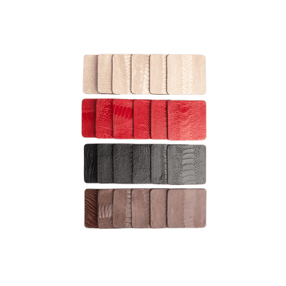 Ostrich Shin Coasters with Tie - Set of 6 - Hosted by Kelly Gaudreau