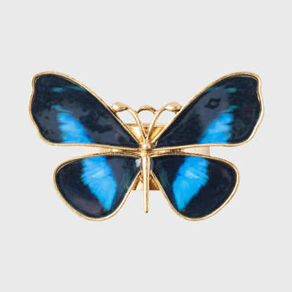 Painterly Butterfly Napkin Rings in Blue Set of 4 - Hosted by Kelly Gaudreau