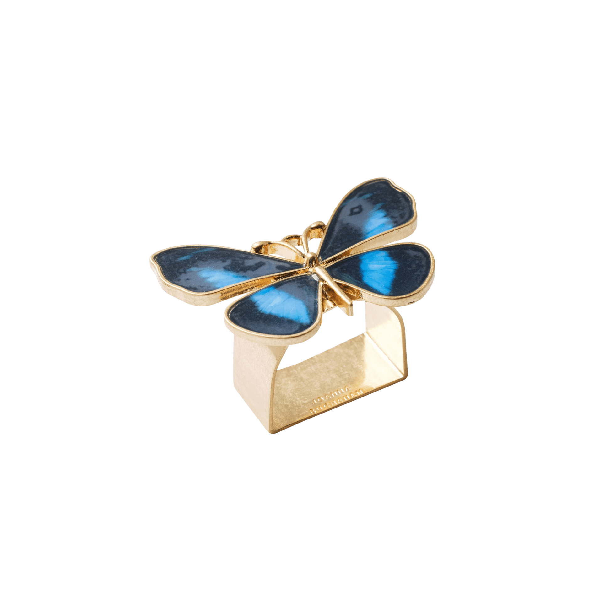 Painterly Butterfly Napkin Rings in Blue Set of 4 - Hosted by Kelly Gaudreau