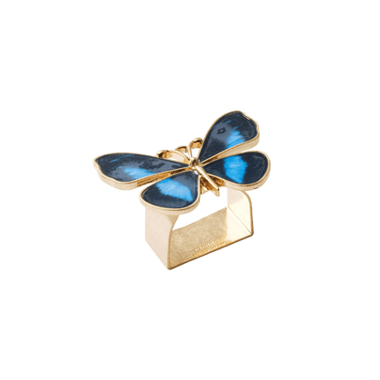 Painterly Butterfly Napkin Rings in Blue Set of 4 - Hosted by Kelly Gaudreau