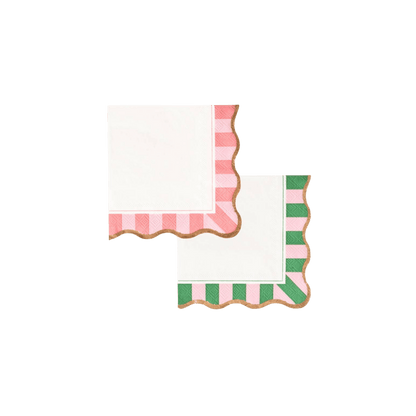 Palm Beach - Cabana Stripe Cocktail Napkins - Set of 20 - Hosted by Kelly Gaudreau