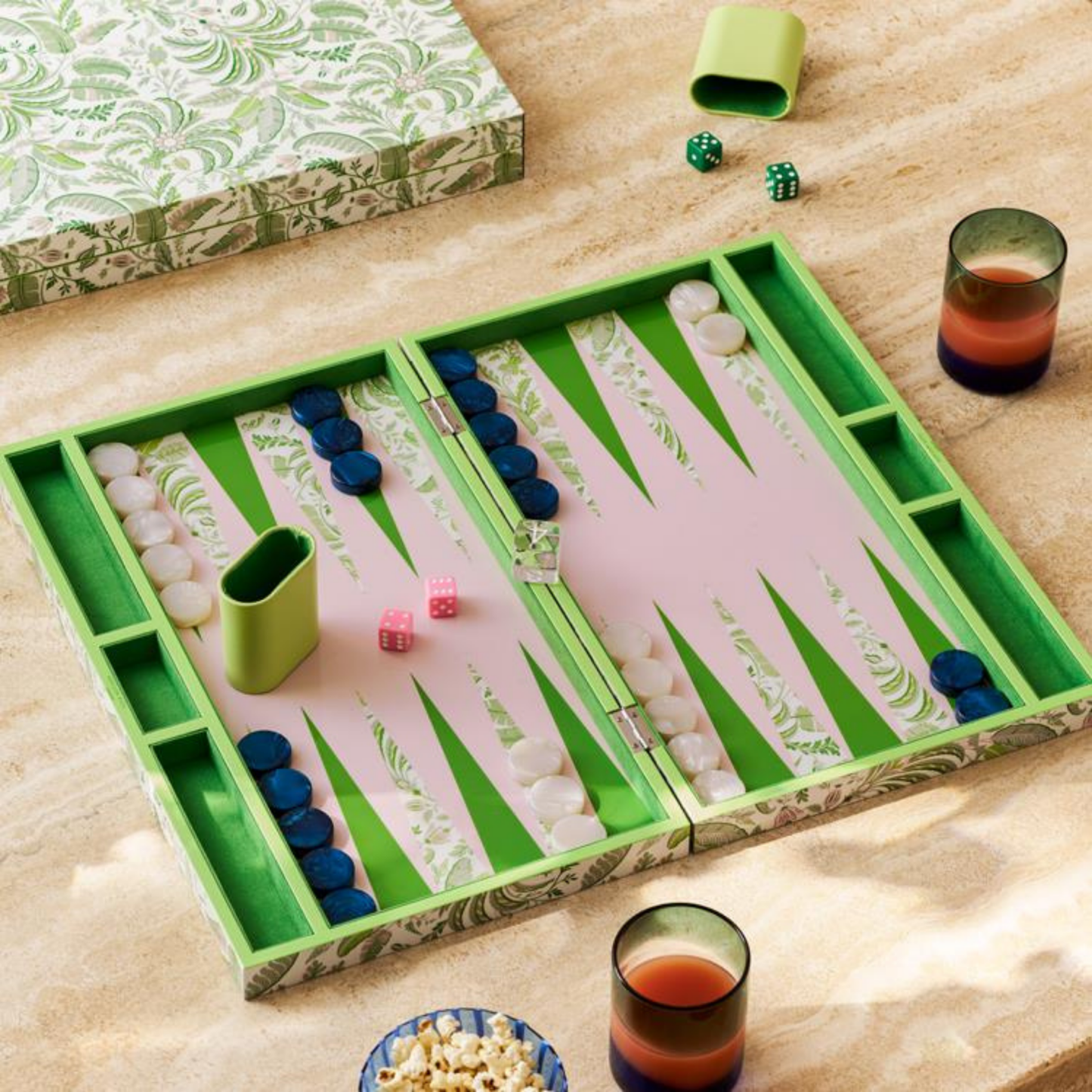 Palm Beach Lacquer Backgammon Set - Hosted by Kelly Gaudreau