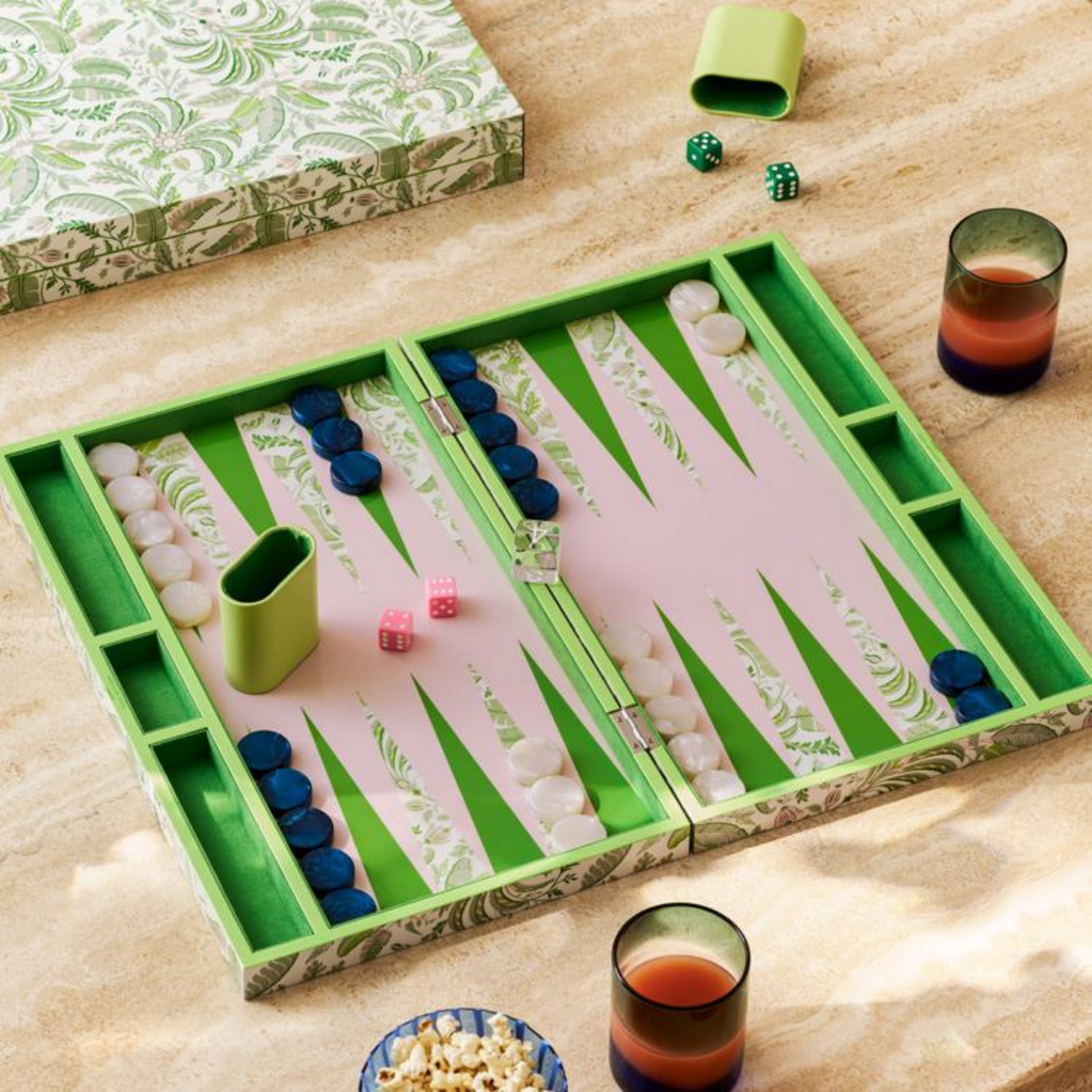 Palm Beach Lacquer Backgammon Set - Hosted by Kelly Gaudreau