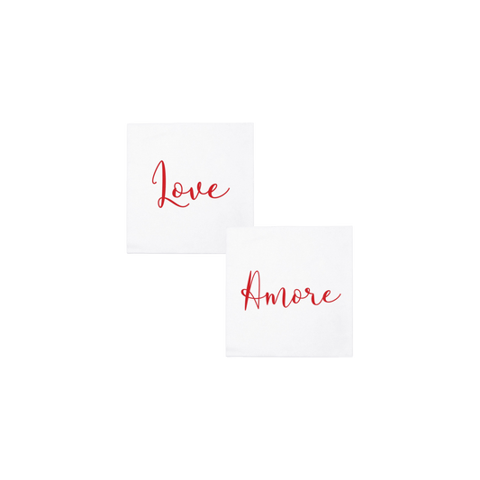 Papersoft Love/Amore Cocktail Napkins - Set of 20 - Hosted by Kelly Gaudreau