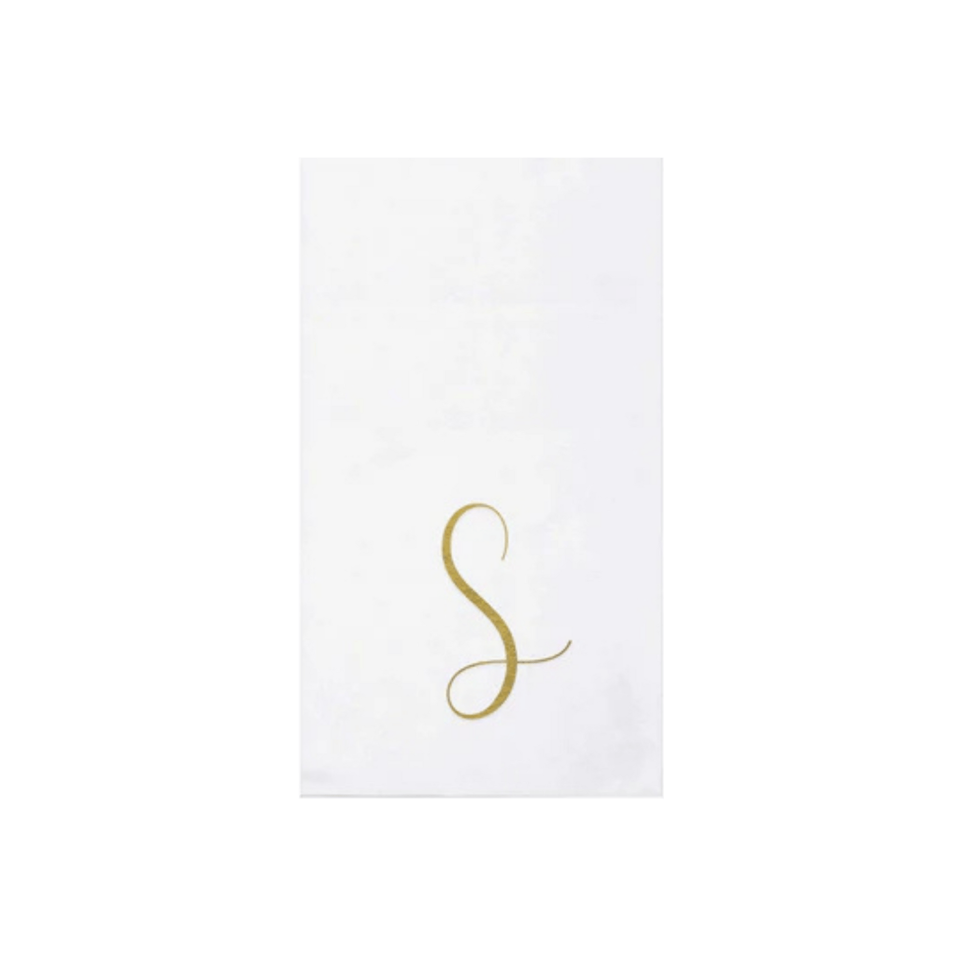 Papersoft Napkins Gold Monogram Guest Towels - Pack of 20 - Hosted by Kelly Gaudreau
