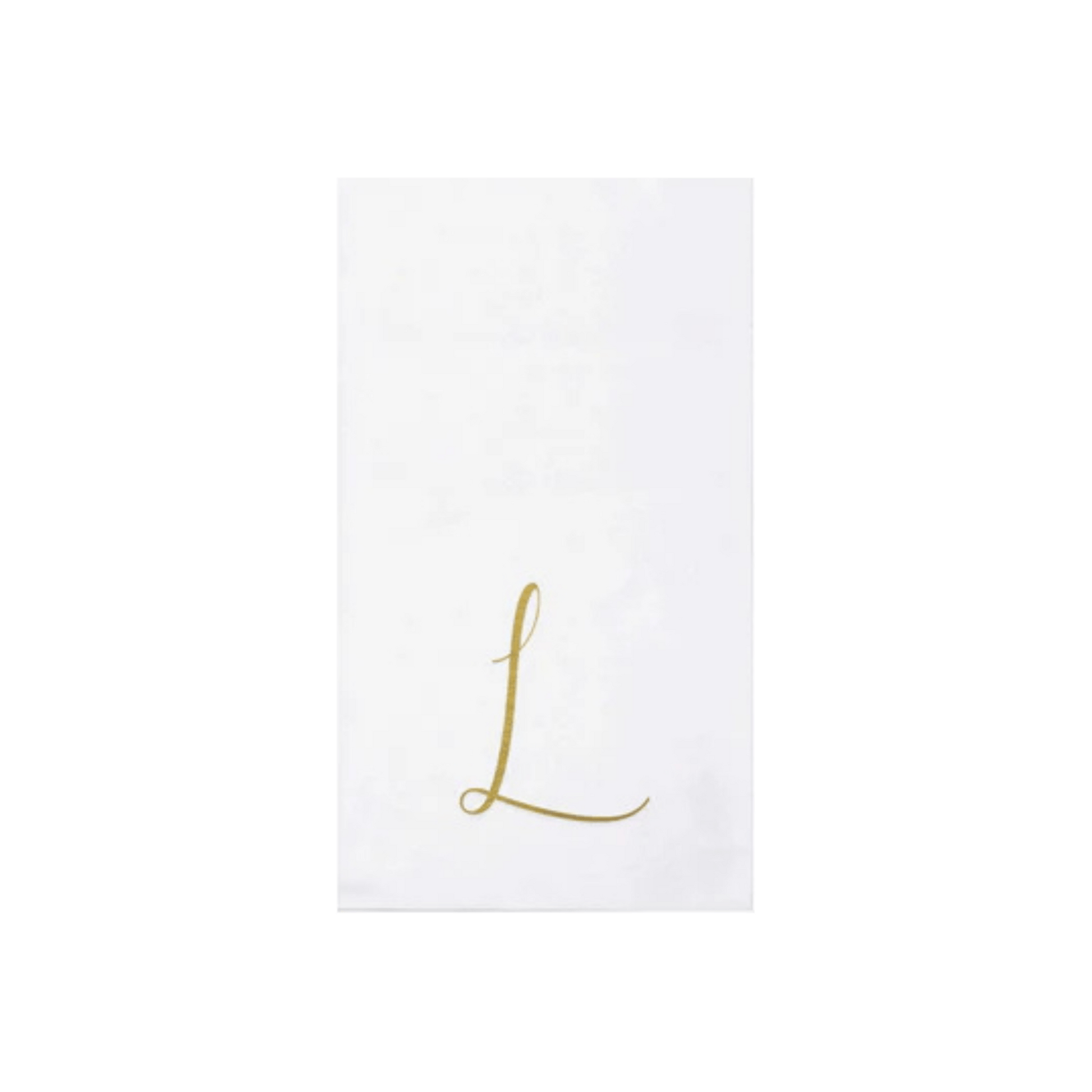 Papersoft Napkins Gold Monogram Guest Towels - Pack of 20 - Hosted by Kelly Gaudreau