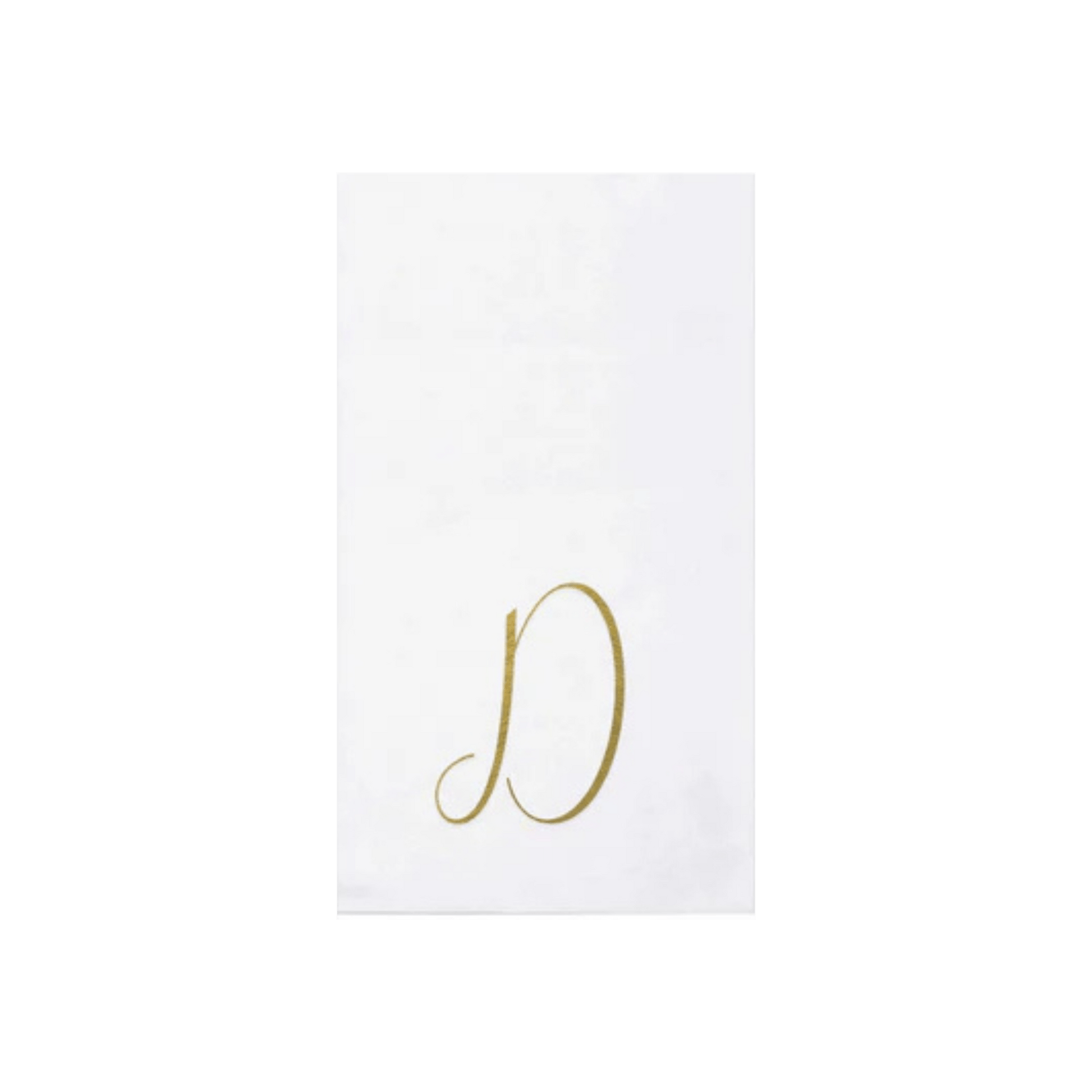 Papersoft Napkins Gold Monogram Guest Towels - Pack of 20 - Hosted by Kelly Gaudreau